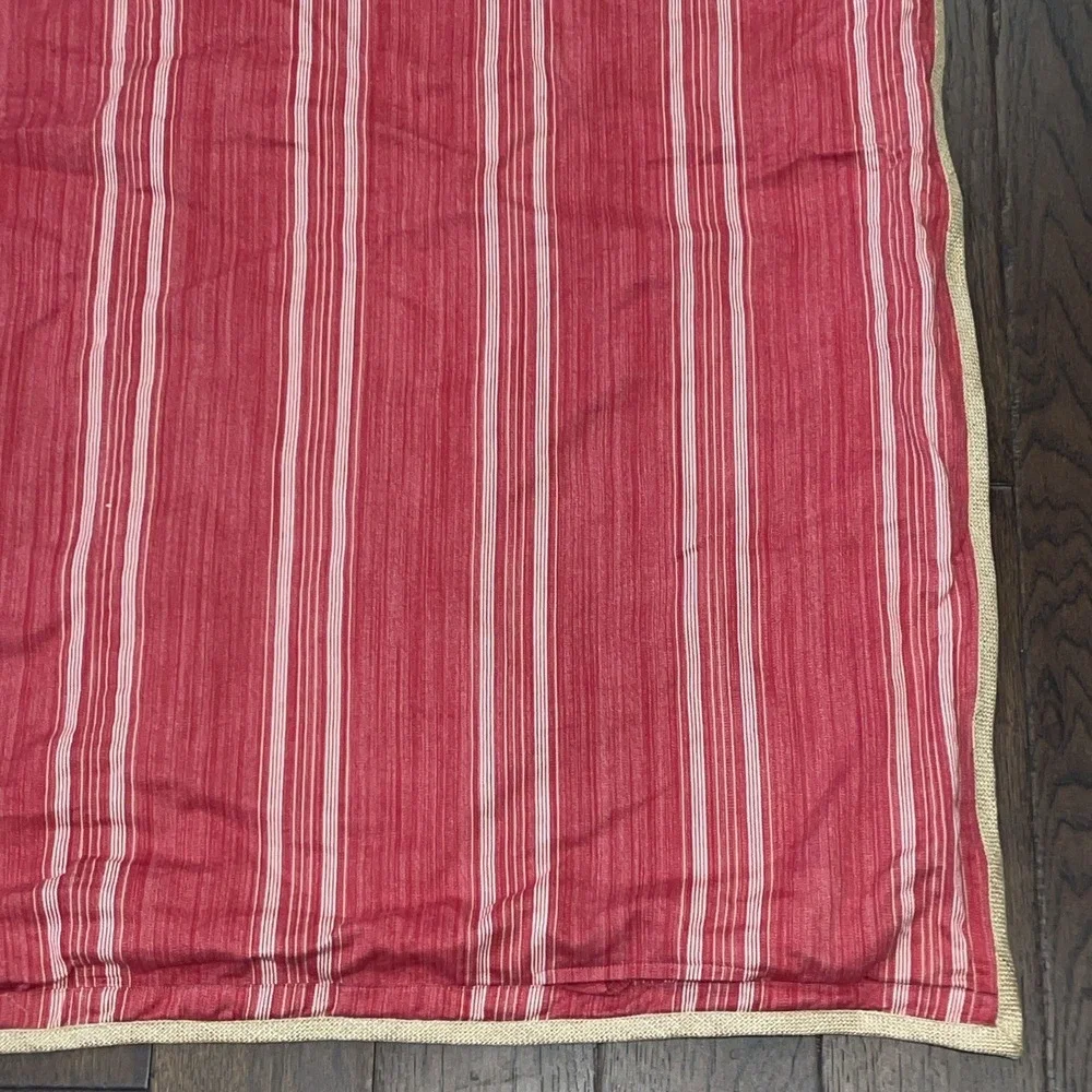 RARE! Vintage RALPH LAUREN FULL QUEEN Bed Comforter Red STRIPE SEYCHELLES